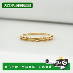 1h可退 日本直邮NOJESS 女士金色羽毛造型戒指 30243111072配饰