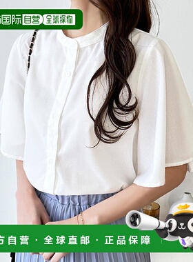 日本直邮GeeRA 喇叭袖束口领衬衫 [R04609EW12983]