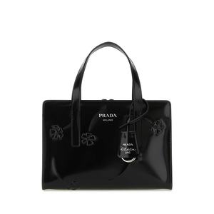 Prada普拉达女士 Black leather Re-Edition 1995 handbag手