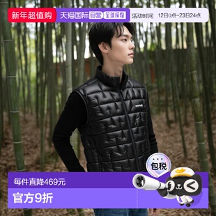 日潮跑腿Montbell蒙贝欧男背心马甲黑色羽绒保暖字母徽标1101530