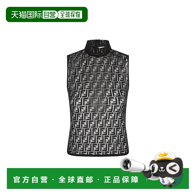 香港直邮FENDI 女士T恤 FS9763AW8KF0GMEP26 SS2026 黑色 Fendi T