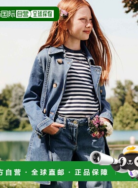 1h可退 日本直邮MAX&Co. 女童 宽松牛仔风 trench coat mx0109mx0