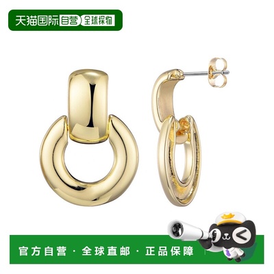 自营adornia14k Gold Plated Door Knocker Earrings - gold 美国