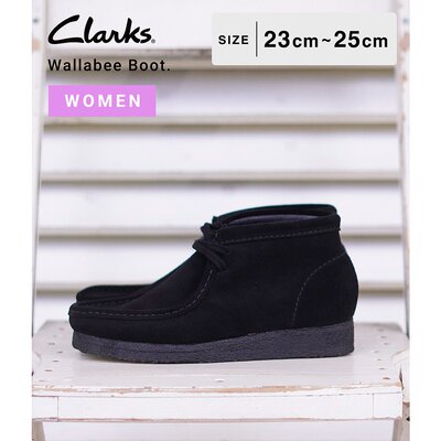 日本直邮Clarks其乐WallabeeBoot麂皮鞋皮鞋鞋皮鞋真皮黑