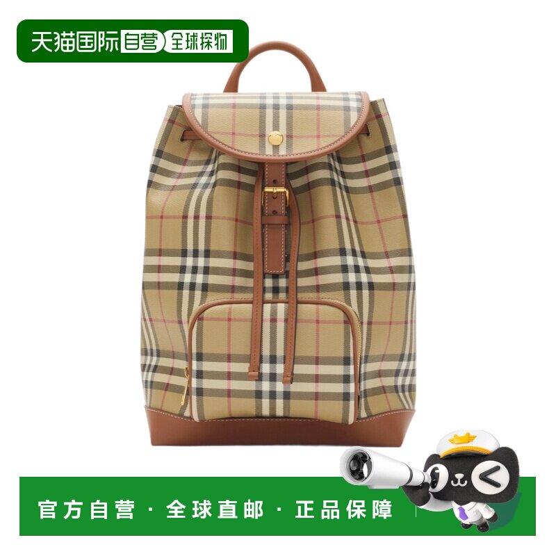 香港直邮BURBERRY/博柏利 女士 格纹双肩包 CROV背包