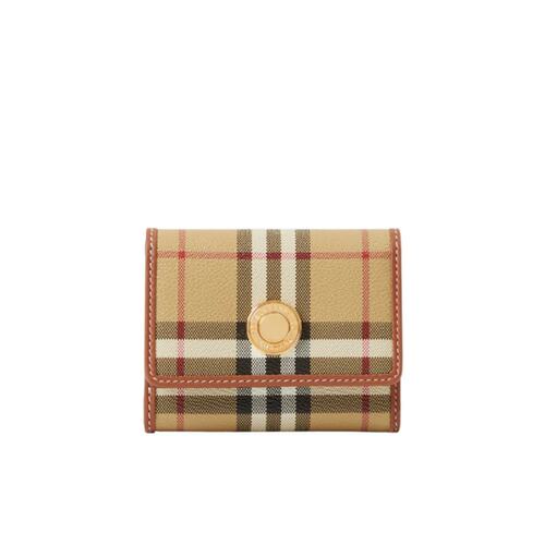 BURBERRY 女士钱包 81098001 AW2025 花色 小号格纹折叠钱包