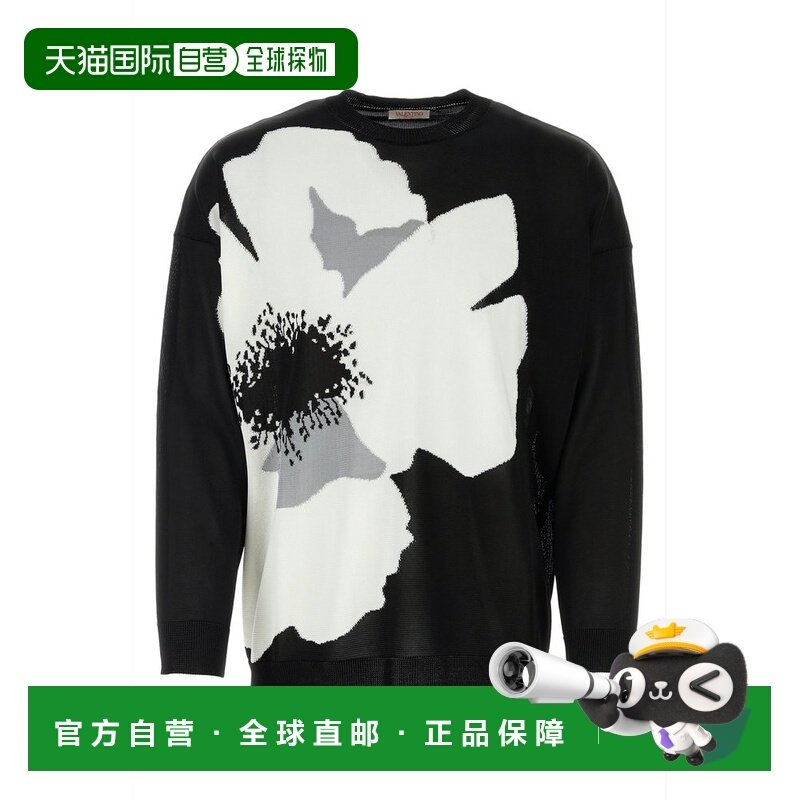 1h可退 香港直邮valentino 华伦天奴 男士 花卉圖案圓領套頭衫 4V,男装,针织衫/毛衣,淘宝优惠券,粉丝福利购,淘宝优惠卷