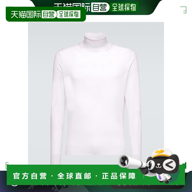 1h可退 香港直邮Zegna 杰尼亚 男士 Cashseta 羊绒真丝高领上衣