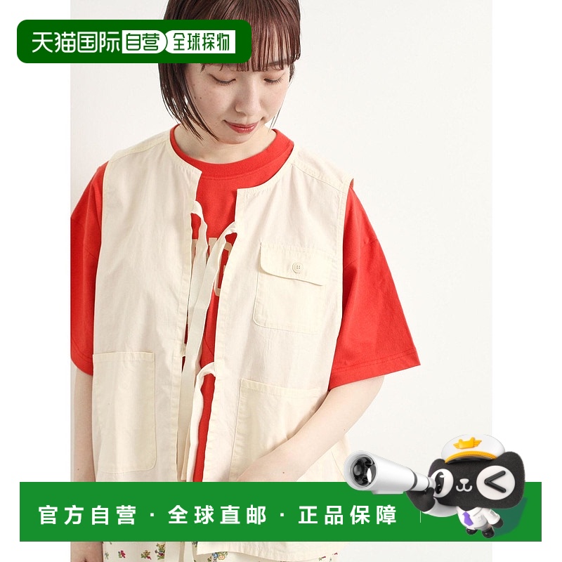 1h可退 日本直邮SM2女装双蝴蝶结装饰大口袋钓鱼马甲 23005162433