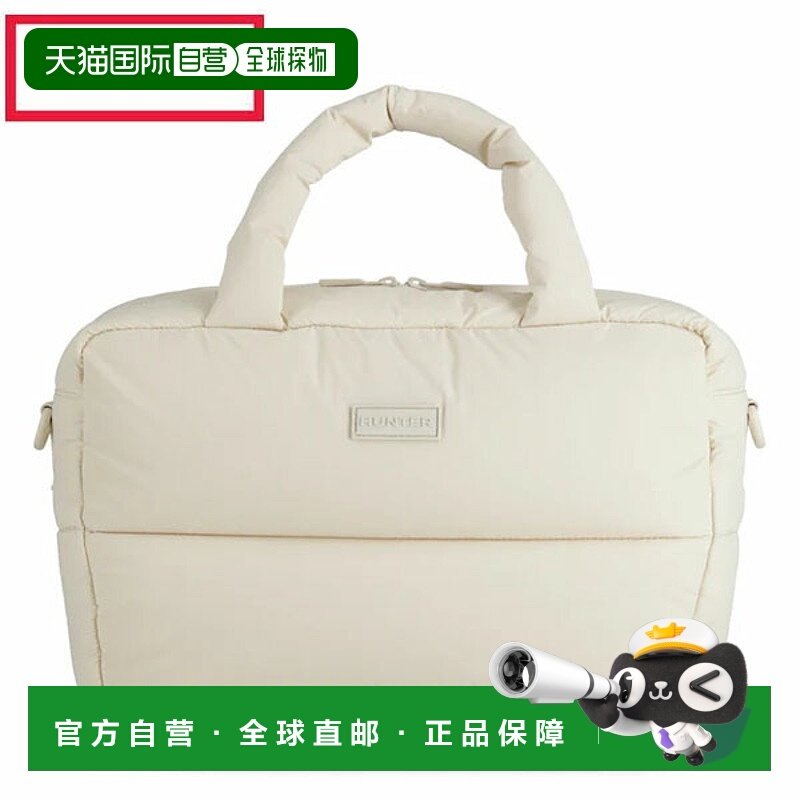 日本直邮Hunter Intrepid 蓬松大号波士顿单肩包奶油色帆布款 (UB