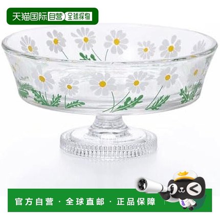 【日本直邮】ADERIA 复古带脚甜品杯浅野花 225ml 日本制造 6188