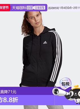 日本直邮adidas W ESS 3S SJ 运动套头连帽卫衣 28853-GL0798