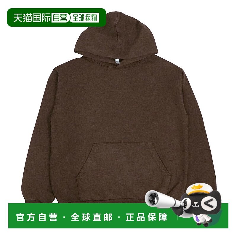 日本直邮Los Angeles Apparel 男士成衣染色重磅套头连帽衫纯色拉