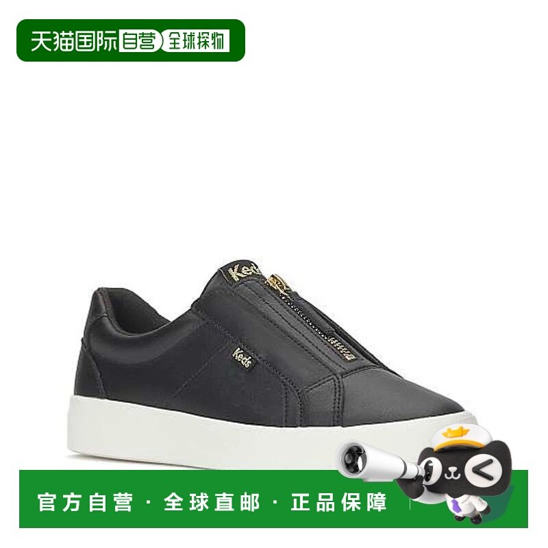 自营Keds Pursuit Zip Sneaker Womens  Black White Leather Com