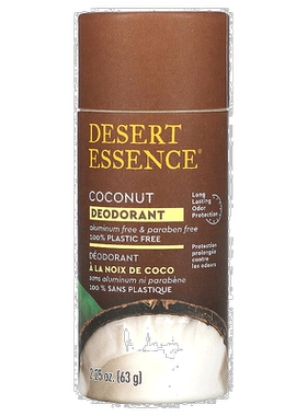 香港直邮沙漠精华,Deodorant, Coconut , 2.25 oz (63 g)正品