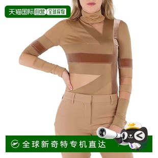 自营 深色饼干 Burberry深色饼干旗Intarsia长袖 弹力针织连体衣