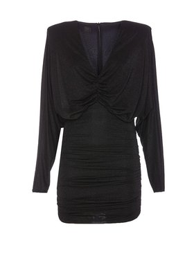 PINKO 女士连衣裙 104501A29IZD6 AW2024 黑色 长袖连衣裙