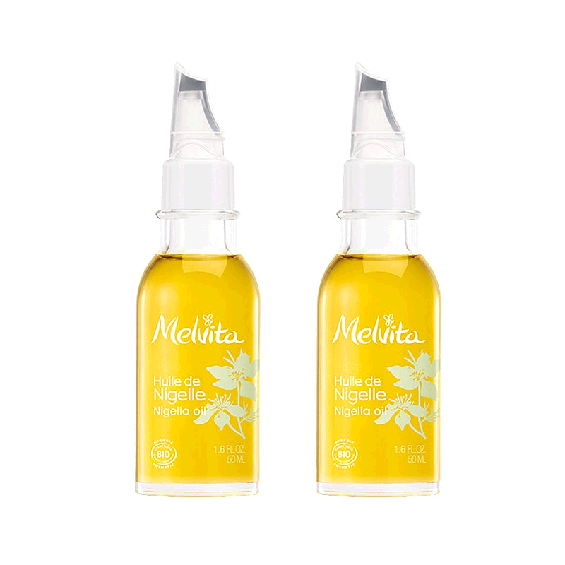 欧洲直邮Melvita蜜威特平衡油脂去痘去黑头有机黑草种子油50mlx2