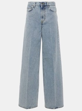 潮奢 TOTÊME 女士 高腰阔腿牛仔裤 004162