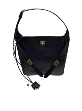 BALENCIAGA 女士斜挎包 8110182ABAV1000 AW2024 黑色