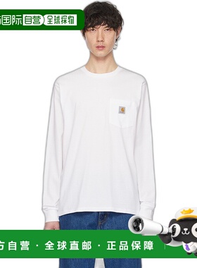 1h可退 香港直邮潮奢 CARHARTT WIP 男士 白色贴袋长袖 T 恤 I030