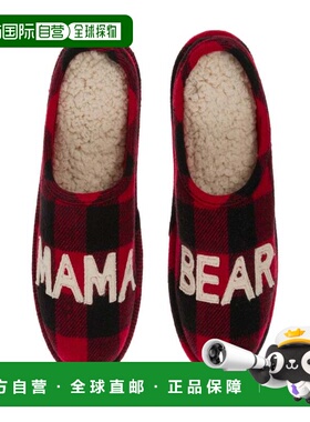 自营Dearfoams Women's Buffalo Check Mama Bear Mom Clog House