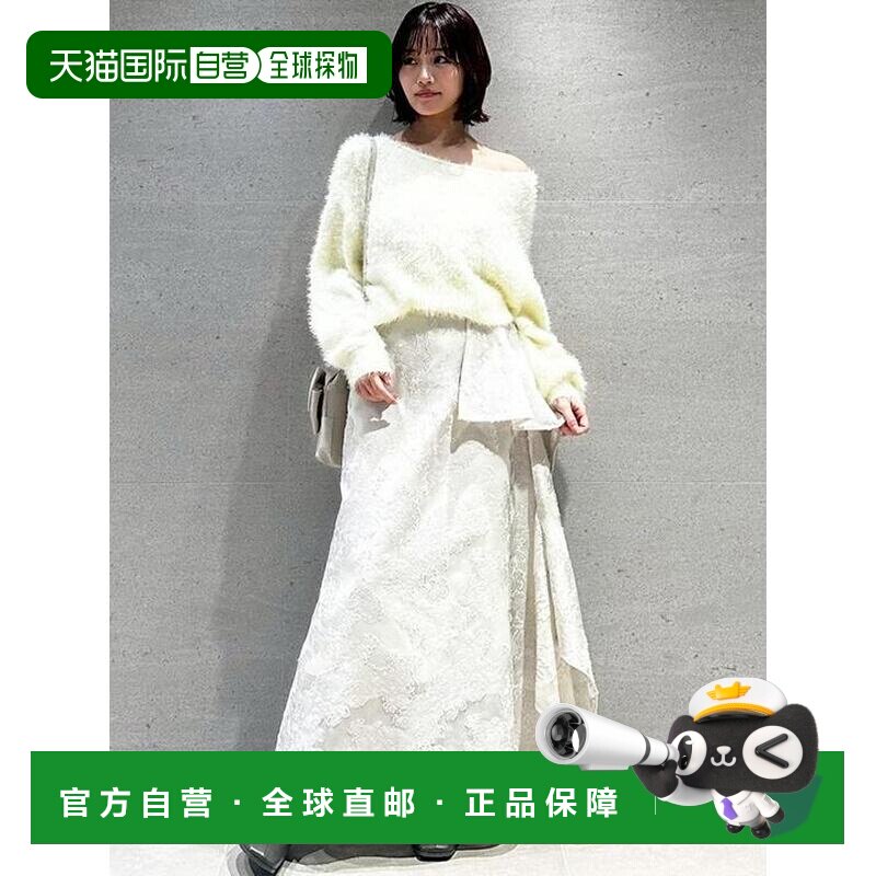 日本直邮SNIDEL 花朵提花半身裙 日系甜美穿搭a字裙
