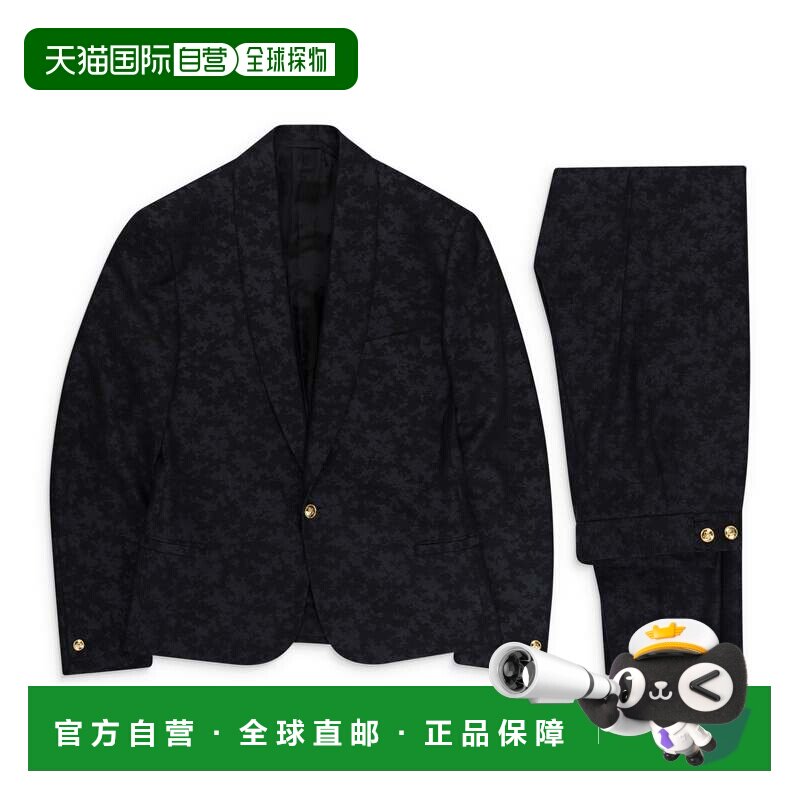 自营 versace黑色迷彩服-黑色 美国奥莱直发男装西装