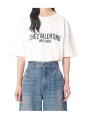 VALENTINO 女士T恤 BMG24Q95WA03 SS2025 白色 短袖T恤