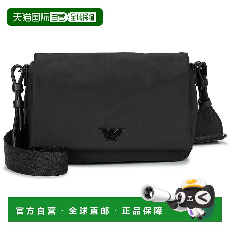 欧洲直邮Emporio Armani 阿玛尼 男包 休闲单肩斜挎包 春夏 黑色