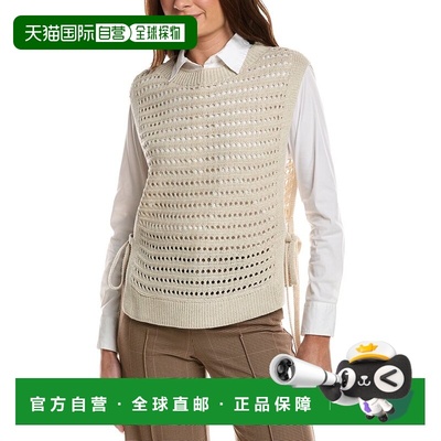 自营Max Studio Linen-Blend Sweater Shell - beige 美国奥莱直