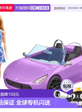 【日本直邮】Mattel美泰 变装玩偶 芭比娃娃/紫色汽车 HBY29