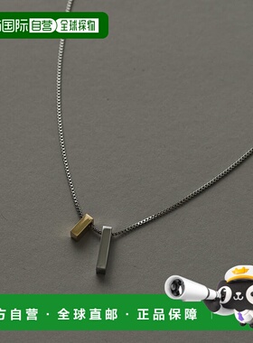 1h可退 日本直邮SMELLY 男士 不锈钢混搭方形吊坠项链 SM461PF005