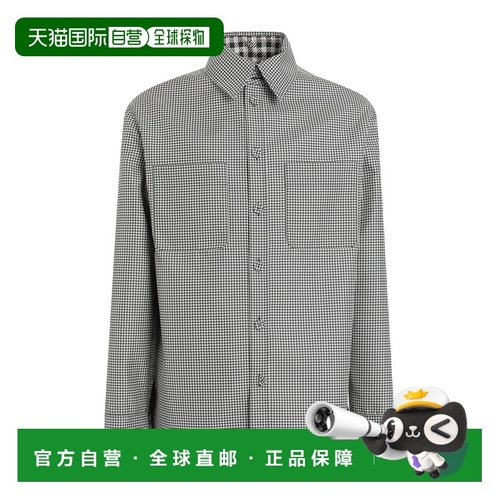 1h可退 香港直邮潮奢 Fendi 芬迪 男士 花纹衬衫 black黑色 舒适