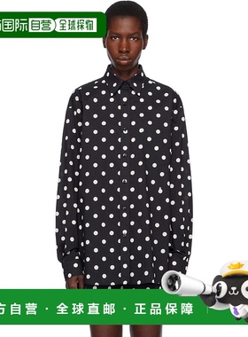 1h可退 香港直邮潮奢 Moschino 莫斯奇诺 女士 黑色 Allover Polk