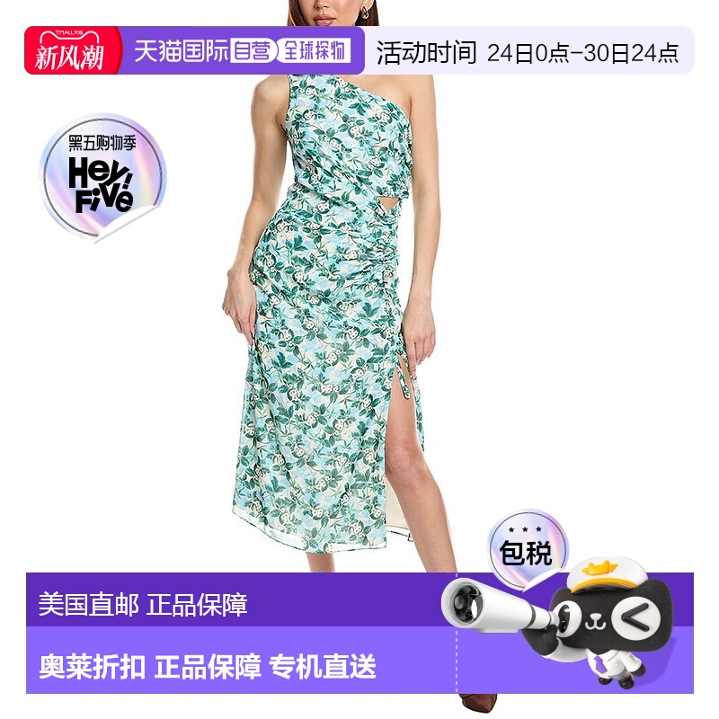 自营 AMUR Clarissa Midi连衣裙-白色美国奥莱直发服饰