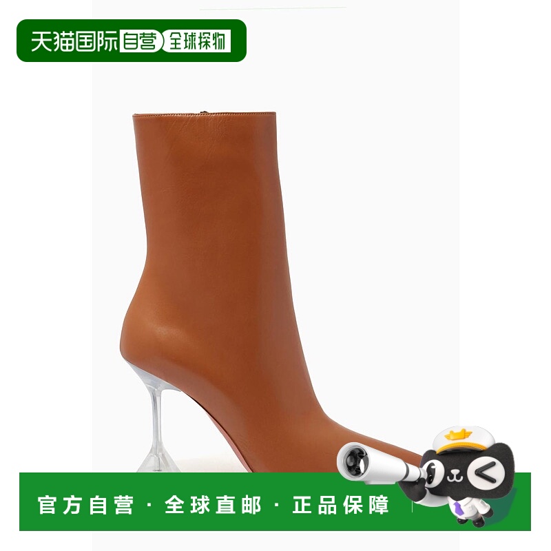 自营amina muaddiWomen's Giorgia Croc Leather Mid-Calf Boots