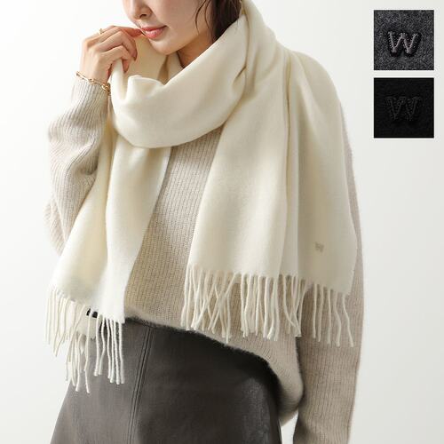 日本直邮WEEKEND MAX MARA SCOGLIO 女士流苏刺绣徽标羊毛围巾