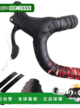 【日本直邮】Gorix自行车握把条带玫瑰图案黑红色柔软时尚舒适