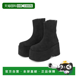 日本直邮日潮 GRL 绒面厚底靴 圆头时装靴舒适靴子ZR1140短靴