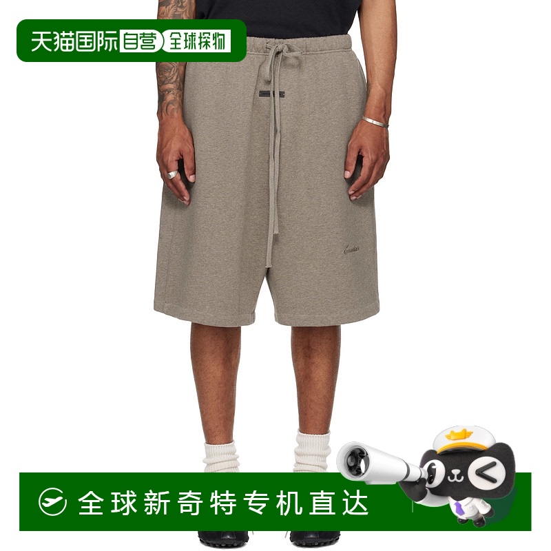 1h可退 香港直邮潮奢 Essentials 男士 灰褐色 Basketball Fleece