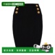 女士半身裙 GF1LCB11KJ440PA SS2026 香港直邮BALMAIN 黑色 Skirt