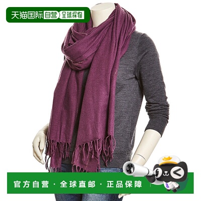 自营La Fiorentina Cashmere Oversized Wrap - eggplant 美国奥