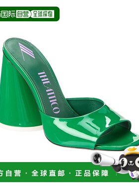 自营 the atticoAttico Luz 皮革凉鞋 - 绿色 美国奥莱直发