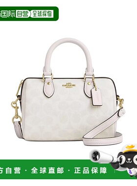 香港直邮COACH 奥莱款女士PVC配皮单肩斜挎手提包CW329IMXU5蔻驰