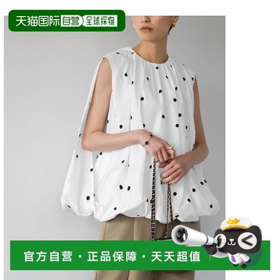 日本直邮ELFRANK女士可洗款式两用圆点气球袖上衣 effu563