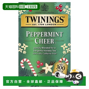 香港直邮川宁,Flavored Herbal Tea, Peppermint Cheer, Caffeine