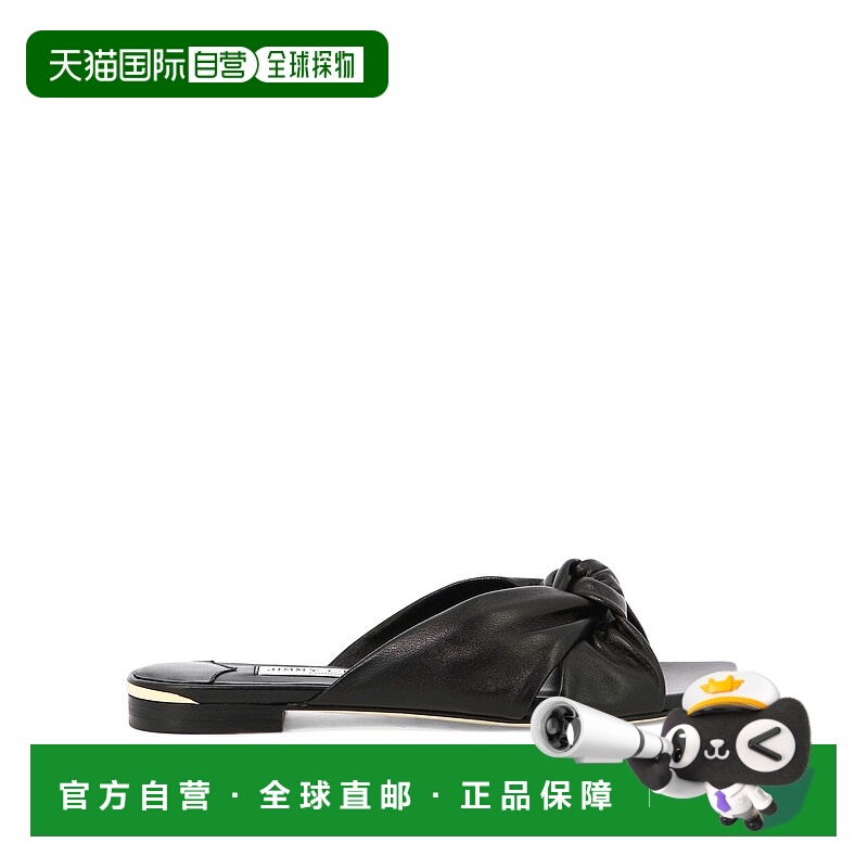 1h可退 香港直邮JIMMY CHOO 女士凉鞋 AVENUEFLATNAPBLACK