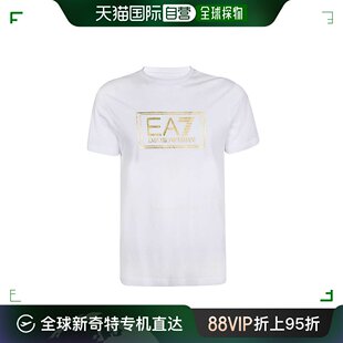 T恤EA7字母印花logo白色短袖 Armani阿玛尼男士 香港直邮Emporio