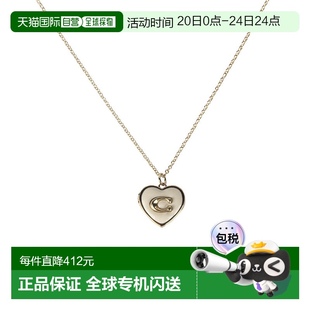 爱心项链463846GLD100蔻驰吊坠锆石 香港直邮COACH专柜款